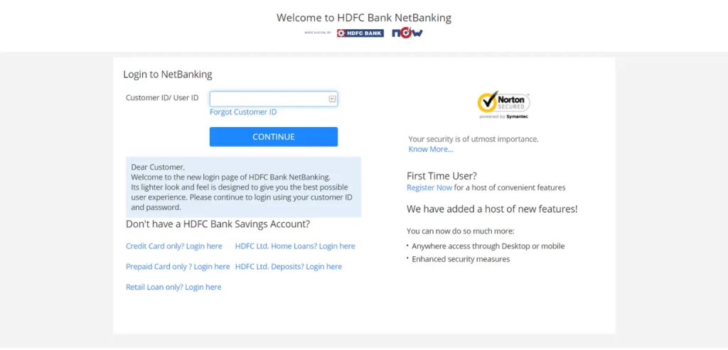 HDFC Bank Credit Card Login Net Banking